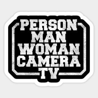 Man Woman Person Camera TV Sticker